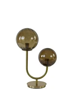 Tafellamp 2L 33x18x43 cm MAGDALA glas bruin+goud